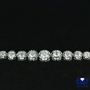 2.49 Carat Round Cut Diamond Tennis Bracelet In 14K White Gold 7.5" - Diamond Rise Jewelry