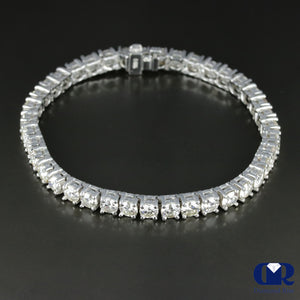 Women's 7.00 Carat Round Cut Diamond Tennis Bracelet In 14K White Gold - Diamond Rise Jewelry