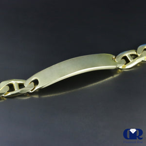 Men's Solid 10K Yellow Gold 11 mm ID Mariner Link Bracelet 8.5" - Diamond Rise Jewelry