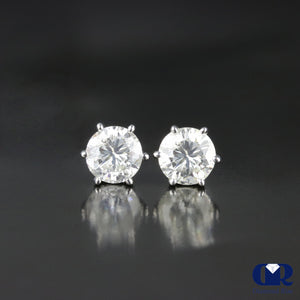 2.20 Carat Diamond Jacket Stud Earrings 18K White Gold With post - Diamond Rise Jewelry