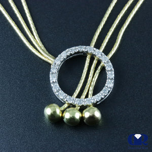 Diamond Sneak Chain Necklace In 18K Yellow Gold Adjustable Chain - Diamond Rise Jewelry