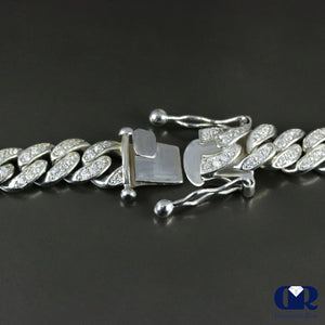 Men's Diamond Miami Cuban Chain Necklace In 14K White Gold 9mm - Diamond Rise Jewelry