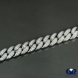 Men's Diamond Miami Cuban Chain Necklace In 14K White Gold 9mm - Diamond Rise Jewelry