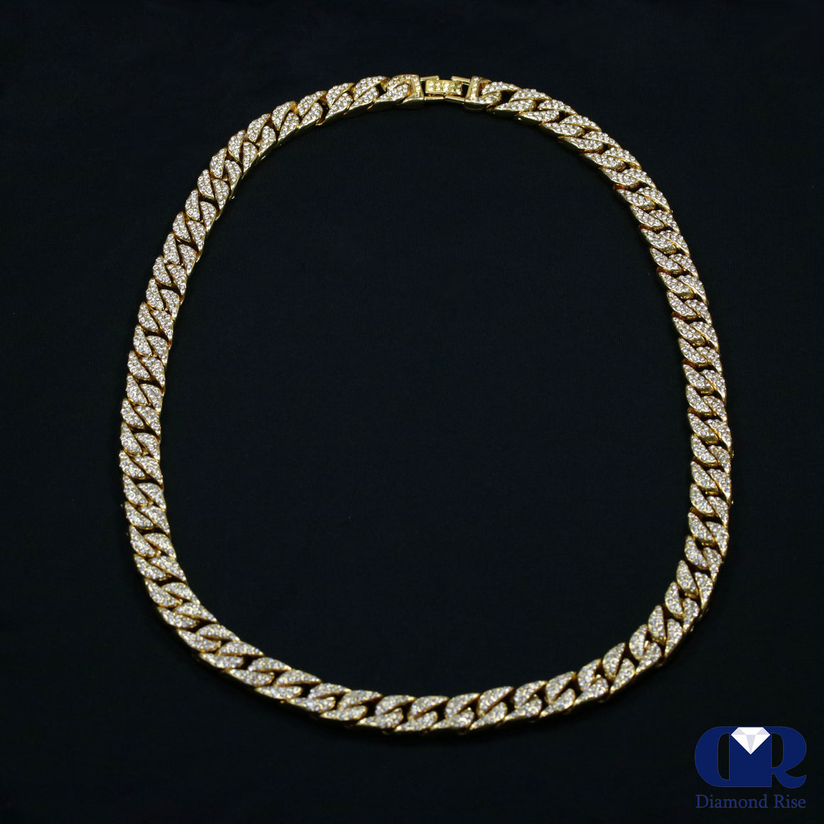 Men's 20 Ct Diamond Cuban Link Chain Necklace 30 Inch 14K Yellow Gold 13 mm - Diamond Rise Jewelry