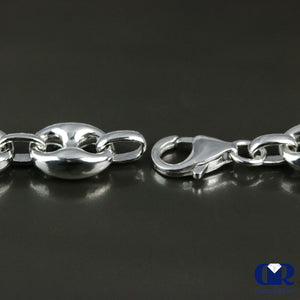 Men's Puff Mariner link Chain Necklace In .925 Sterling Silver 9 mm - Diamond Rise Jewelry