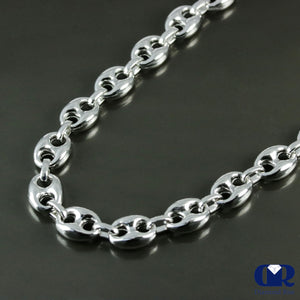 Puff Mariner link Chain Necklace Hollow In 14K 9 mm - Diamond Rise Jewelry