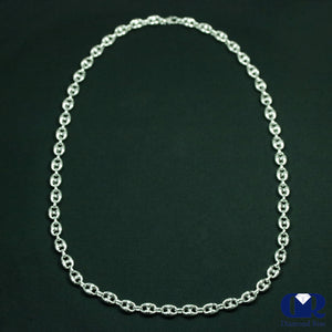 28" Puff Mariner link Chain Necklace Hollow In 14K 9 mm - Diamond Rise Jewelry