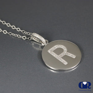 Diamond Letter Pendant Necklace With  Chain - Diamond Rise Jewelry