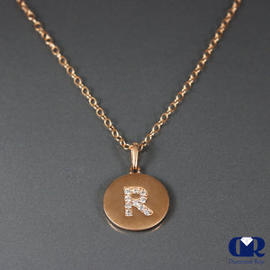 Diamond Letter Pendant Necklace With Chain - Diamond Rise Jewelry