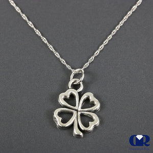 14K Solid Gold Floral Pendant Charm Necklace - Diamond Rise Jewelry