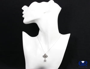 Women's Round Cut Diamond Slide Pendant Necklace In 14K White Gold - Diamond Rise Jewelry