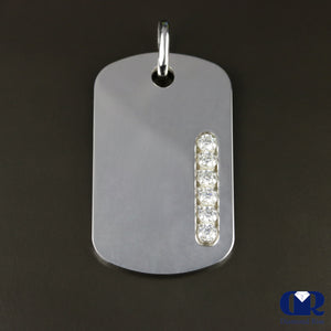 Men's Dog Tag Diamond Pendants In Solid Sterling Sliver - Diamond Rise Jewelry