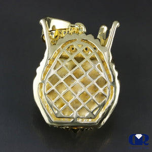 Men's Lion Diamond Pendant In 10K Yellow Gold - Diamond Rise Jewelry