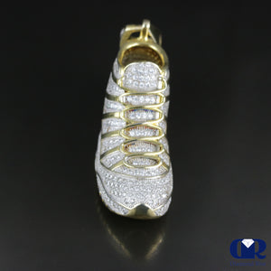 Heavy Gold & Diamond Sneaker Pendant In 14K Gold - Diamond Rise Jewelry