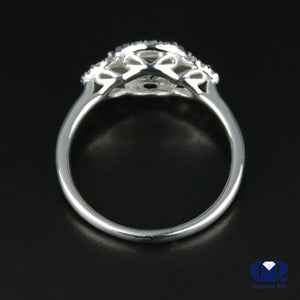 1.26 Carat Round Cut Diamond Halo Engagement Ring In Platinum - Diamond Rise Jewelry