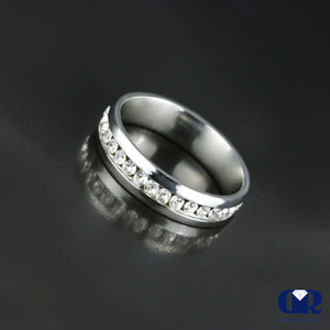 Men's 1.00 Carat Round Cut Diamond Eternity Wedding Ring Band In 14K Gold - Diamond Rise Jewelry