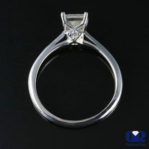1.05 Carat Princess Cut Diamond solitaire Engagement Ring In 14K White Gold - Diamond Rise Jewelry