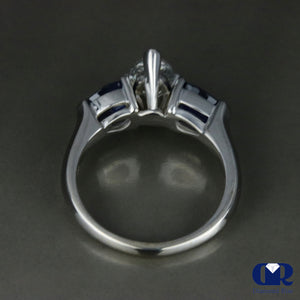 2.25 Carat Marquise Cut Diamond Engagement Ring In 14K White Gold - Diamond Rise Jewelry