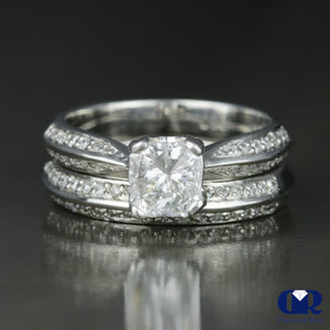 1.81 Carat Radiant Cut Diamond Engagement Ring Set In Platinum - Diamond Rise Jewelry