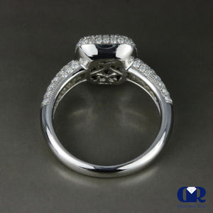 1.91 Carat Radiant Cut Diamond triple Halo Engagement Ring In 18K White Gold - Diamond Rise Jewelry