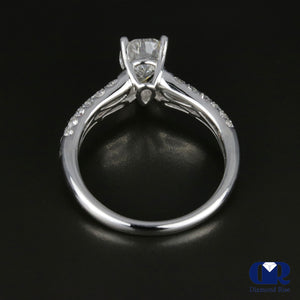 1.81 Carat Pear Shaped Diamond Engagement Ring In 18K White Gold - Diamond Rise Jewelry