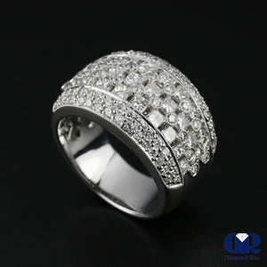 Women's Large Diamond Right Hand Ring & Cocktail Ring In 14K White Gold - Diamond Rise Jewelry