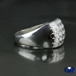 14K White Gold Men's Diamond Pinky Ring - Diamond Rise Jewelry