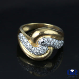 Diamond Cocktail Ring Right Hand Ring In 18K Gold - Diamond Rise Jewelry