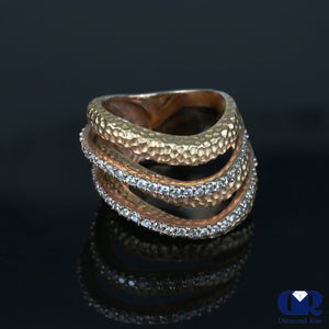 1.00 Ct Diamond Cocktail Ring & Right Hand Ring In 14K Rose Gold - Diamond Rise Jewelry