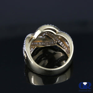 Diamond Hammer Wave Shaped Wedding Ring In 14K Gold - Diamond Rise Jewelry